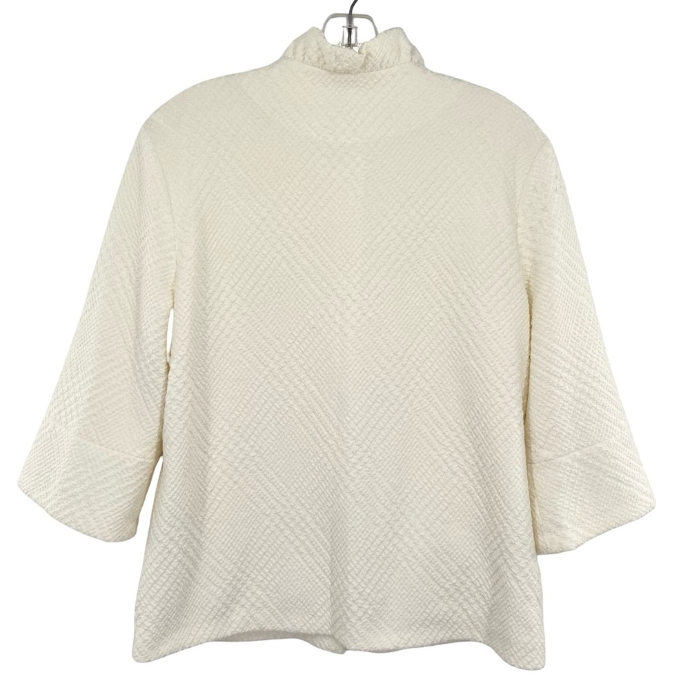J. McLaughlin Textured Cream Jacket Size Medium - Picture 5 of 9